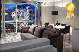 Preciosa vista de la casa Batlló desde el apartamento Barcelona Paseo de Gracia A